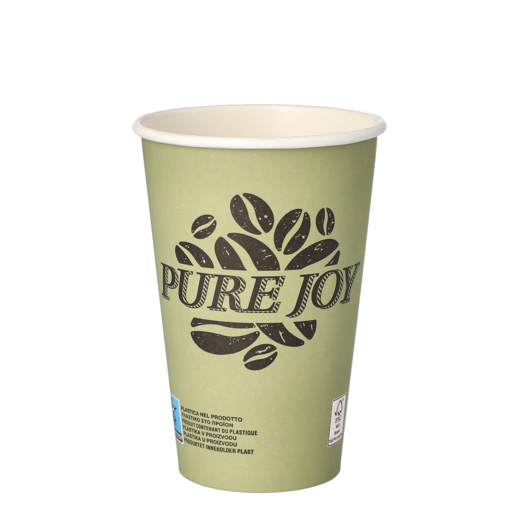 PAPSTAR Geschirr-Set Becher Pure Joy 87868 0,3l Pappe grün 50 Stück