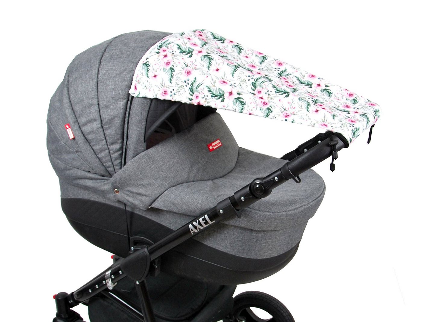 Thumbnail - BabyLux Kinderwagen-Sonnenschutzhülle BABYLUX Sonnenschutz UV Rollo Schutz SONNENSEGEL für Kinderwagen (1-St), 73. Blume...