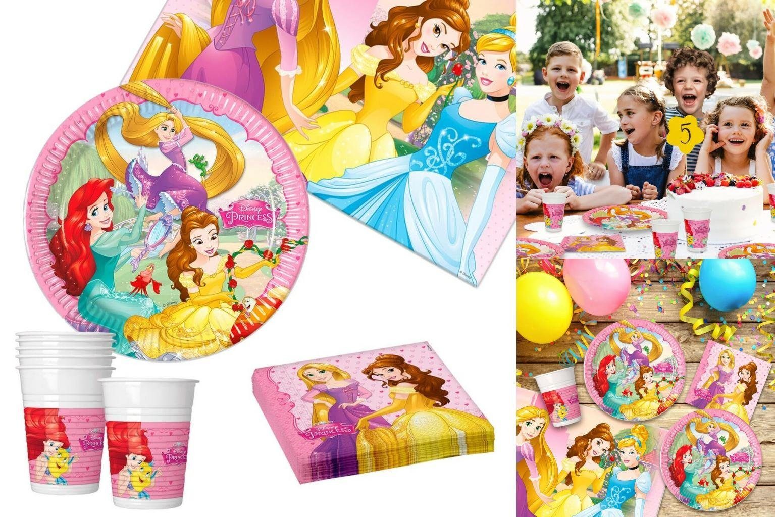 Princesses Disney Einweggeschirr-Set Set Partyartikel Disney Stücke 37 Princesses