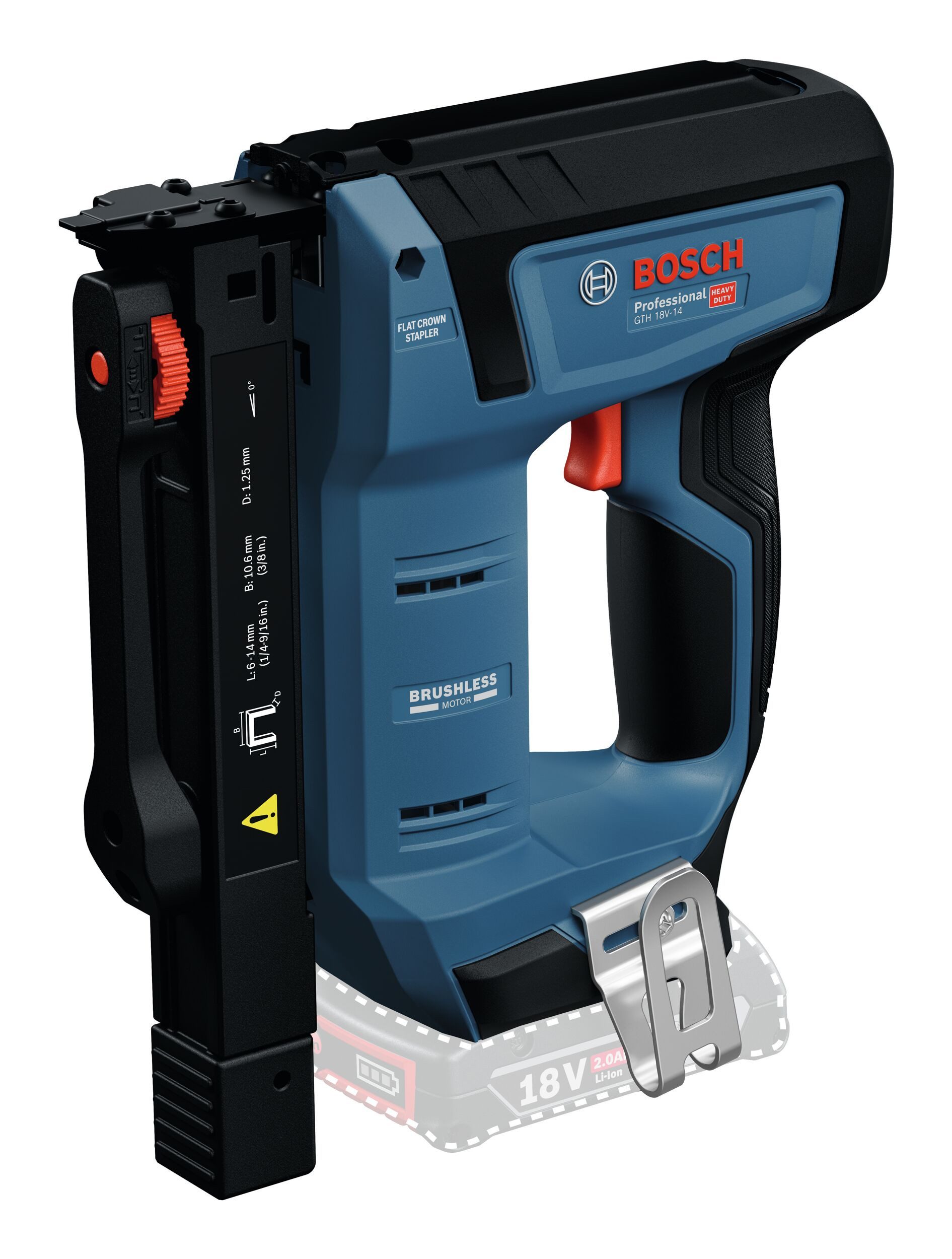 BOSCH Akku-Stauchkopfnagler GTH 18V-14, 18 in V, Holzklammerer Heavy Duty Ohne Akku - im Karton