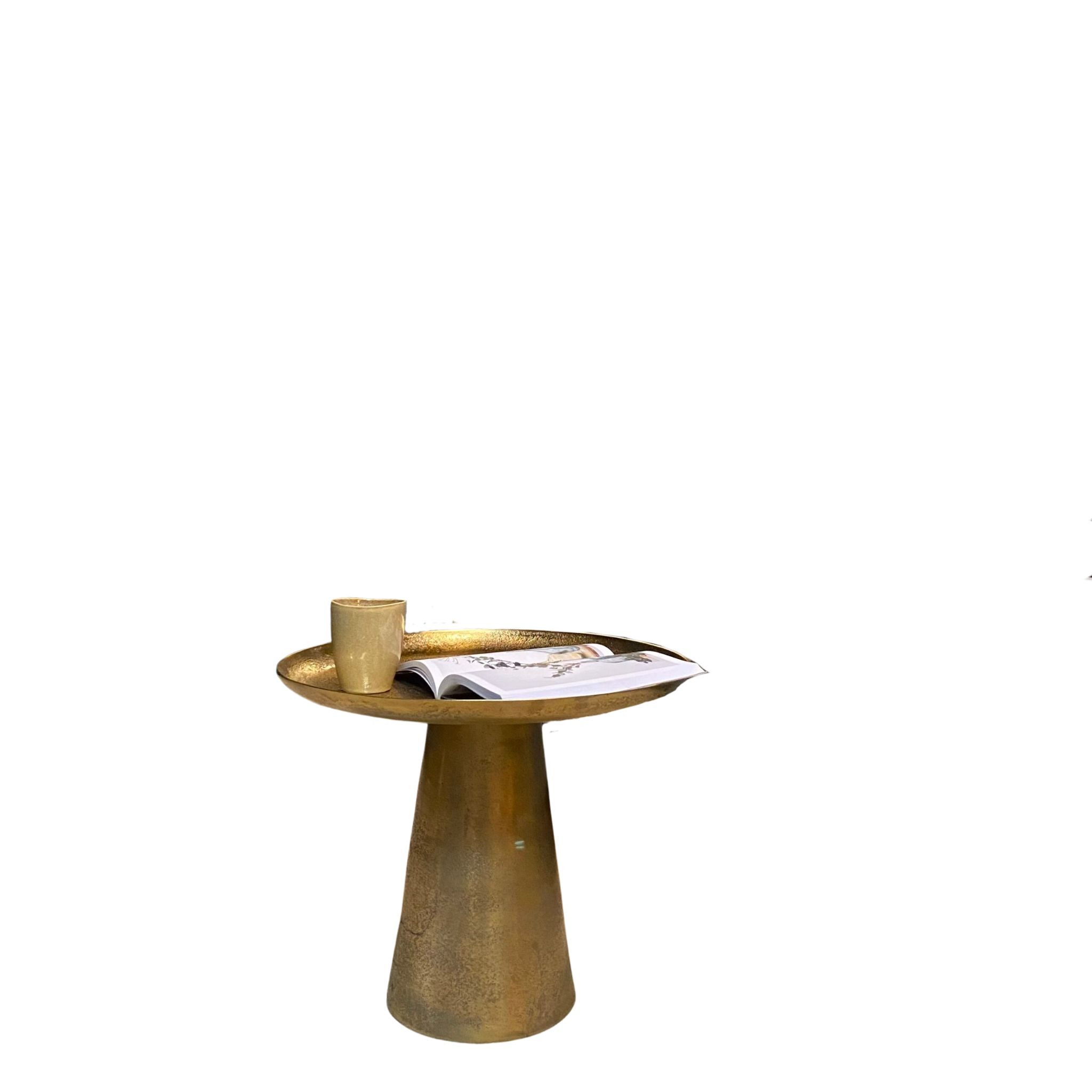 Villa Möbel Couchtisch Florence (Packung, 1-St., 1 St. Couchtisch), Aluminium Antik-Gold-Finish, in zwei Größen erhältlich