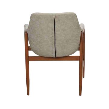 JVmoebel Esszimmerstuhl Grau 2x Stühle Küchenstuhl Lehnstuhl Holz Stoff Modern Stuhl (2 St), Made in Europa