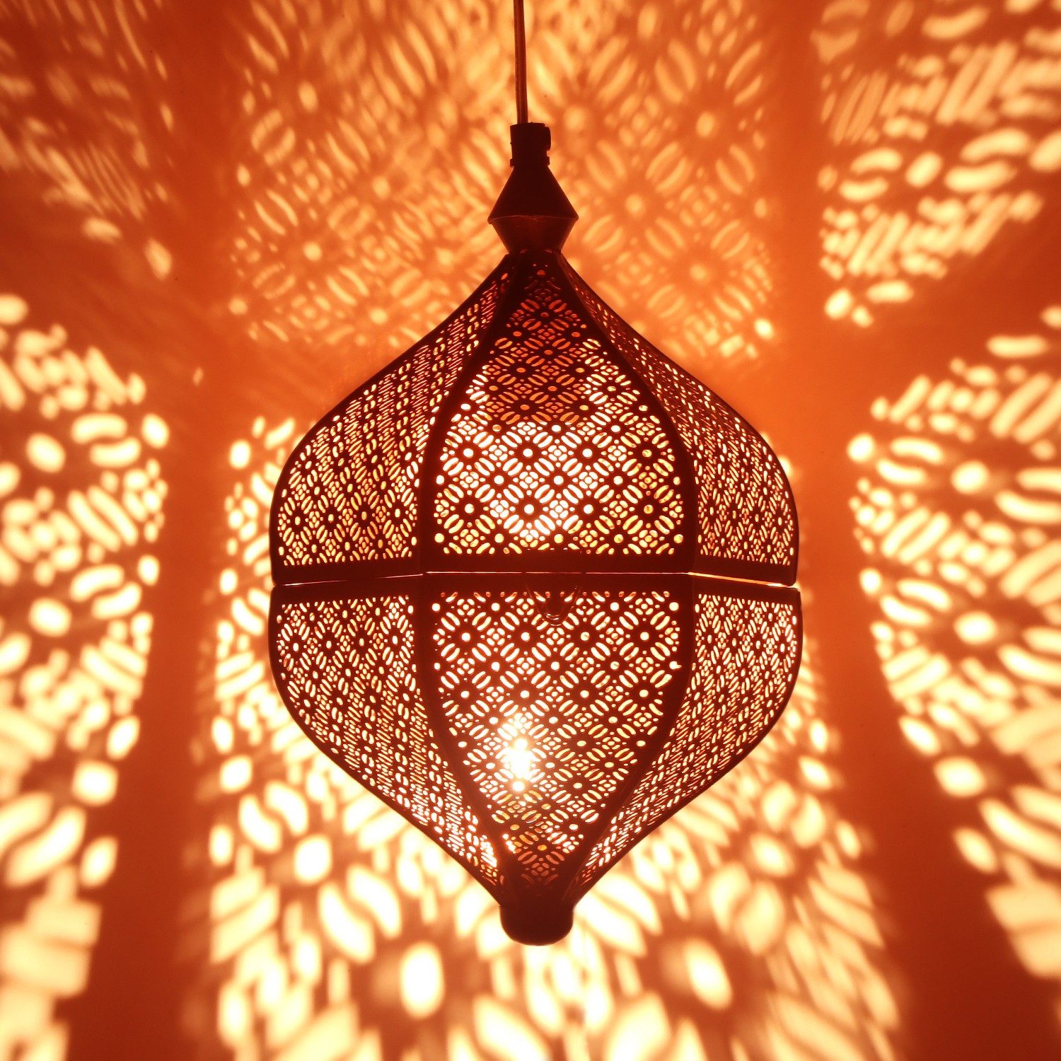 Marrakesch Orient & Mediterran Interior Pendelleuchte Orientalische Lampe Leuchte Hängelampe Lamilami Schwarz, Handarbeit