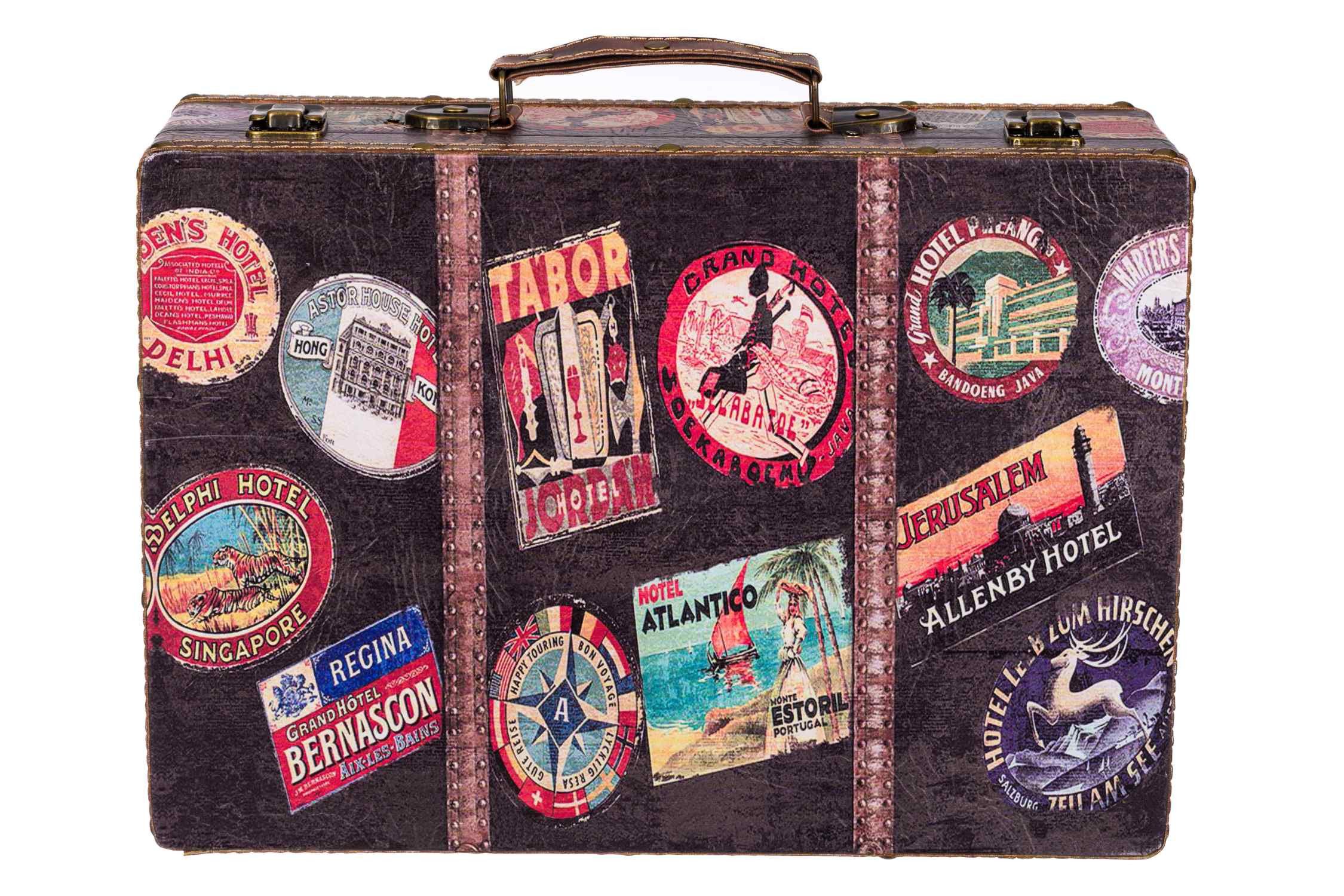 BIRENDY Dekoobjekt Truhe Kiste KD1291 Geschenkbox Holztruhe Vintage Look Schatzkiste .
