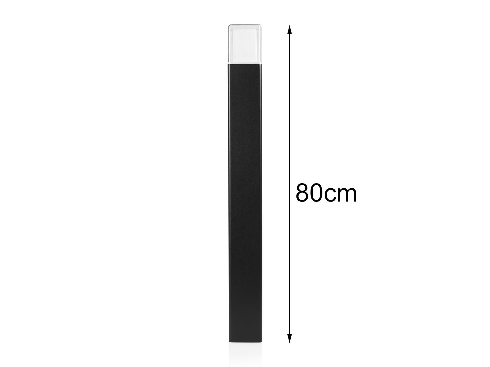 smartwares LED Pollerleuchte 2er Set aus Aluminium Schwarz, Höhe 80cm, LED fest integriert, Warmweiß, moderne Wegbeleuchtung Garten-beleuchtung Außen-lampe mit Strom