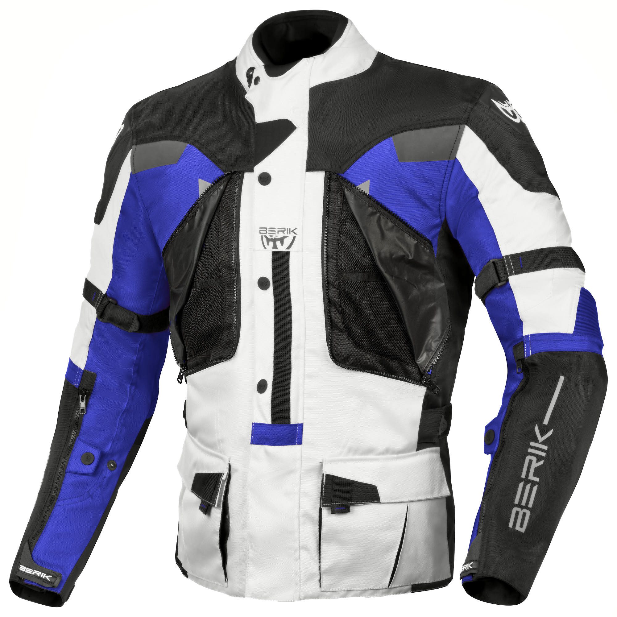 Berik Motorradjacke Ferpho wasserdichte Motorrad Textiljacke Verbindungsreißverschluss,Ellenbogenprotektoren enthalten,herausn