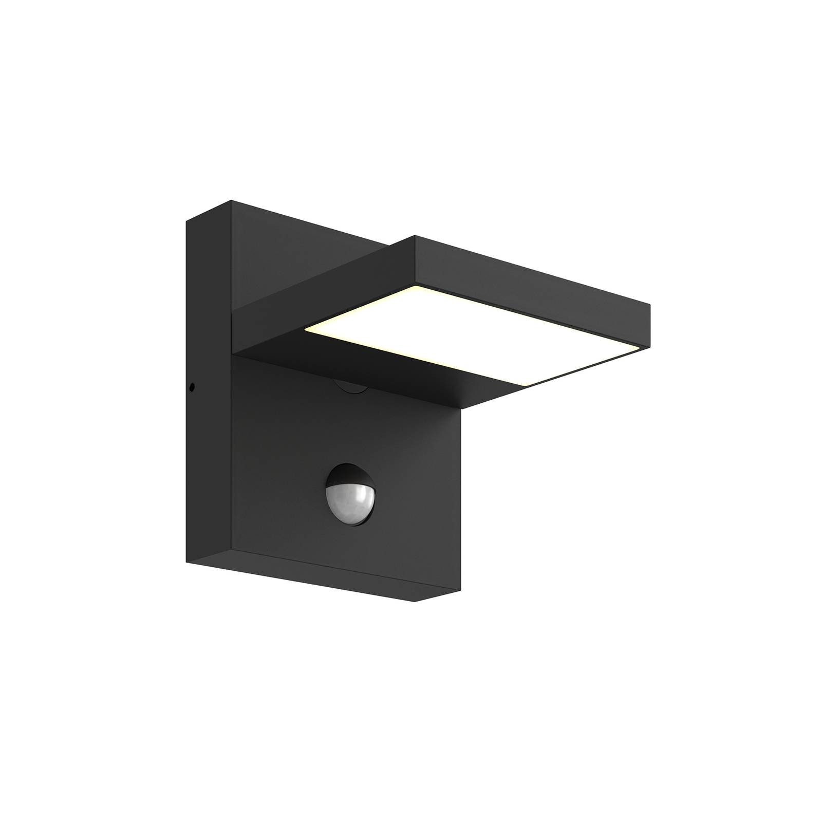 Lucande LED-Außenwandlampe Silvan, anthrazit, Sensor, IP54 günstig online kaufen