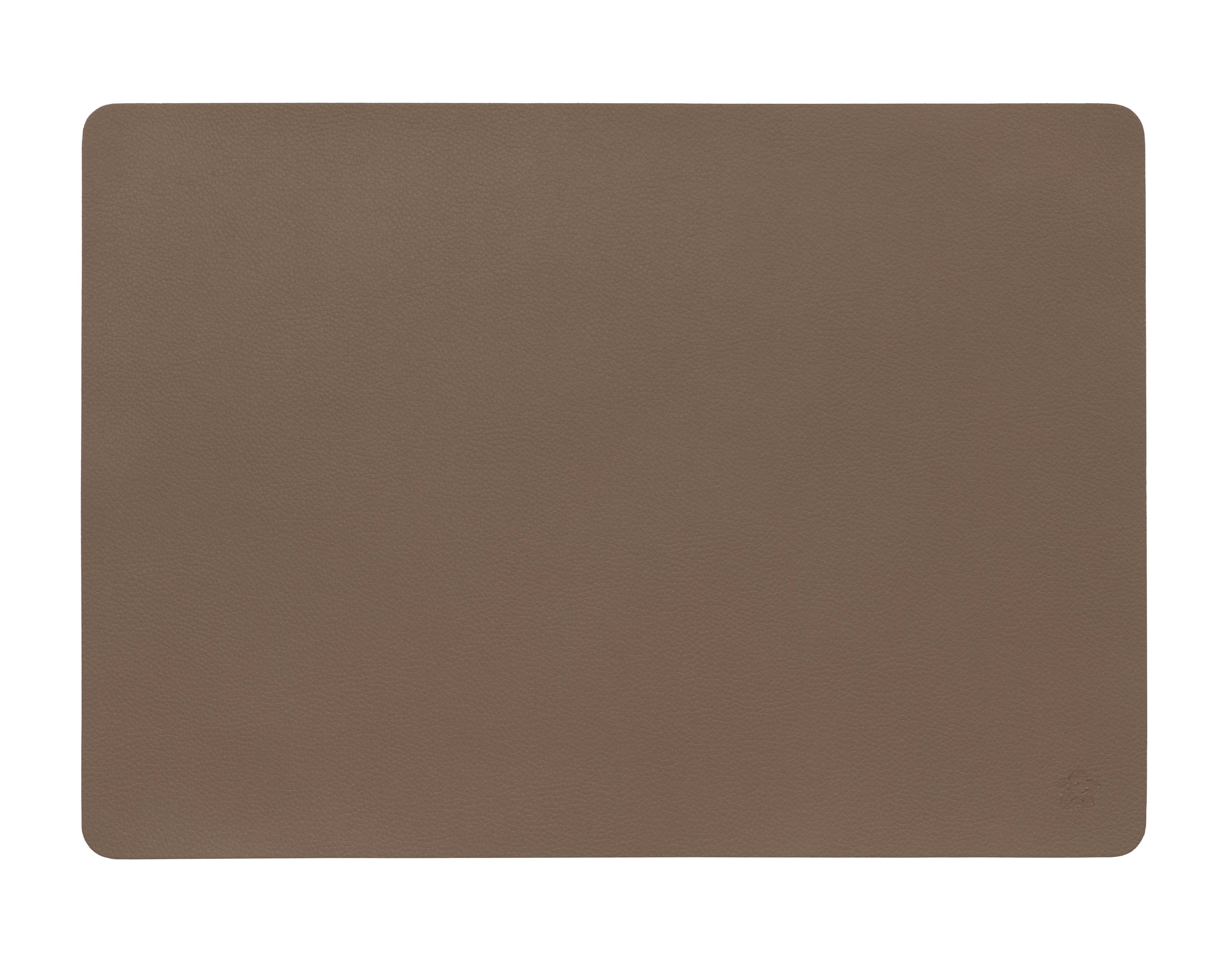 PICHLER Platzset Kunstleder uni Tischset 12er Set 46 x 33 cm JAZZ Rechteck mocha mouss, (Spar-Set, 12-St., 12 Platzdecken), Platzset Tischset Esszimmer Küche