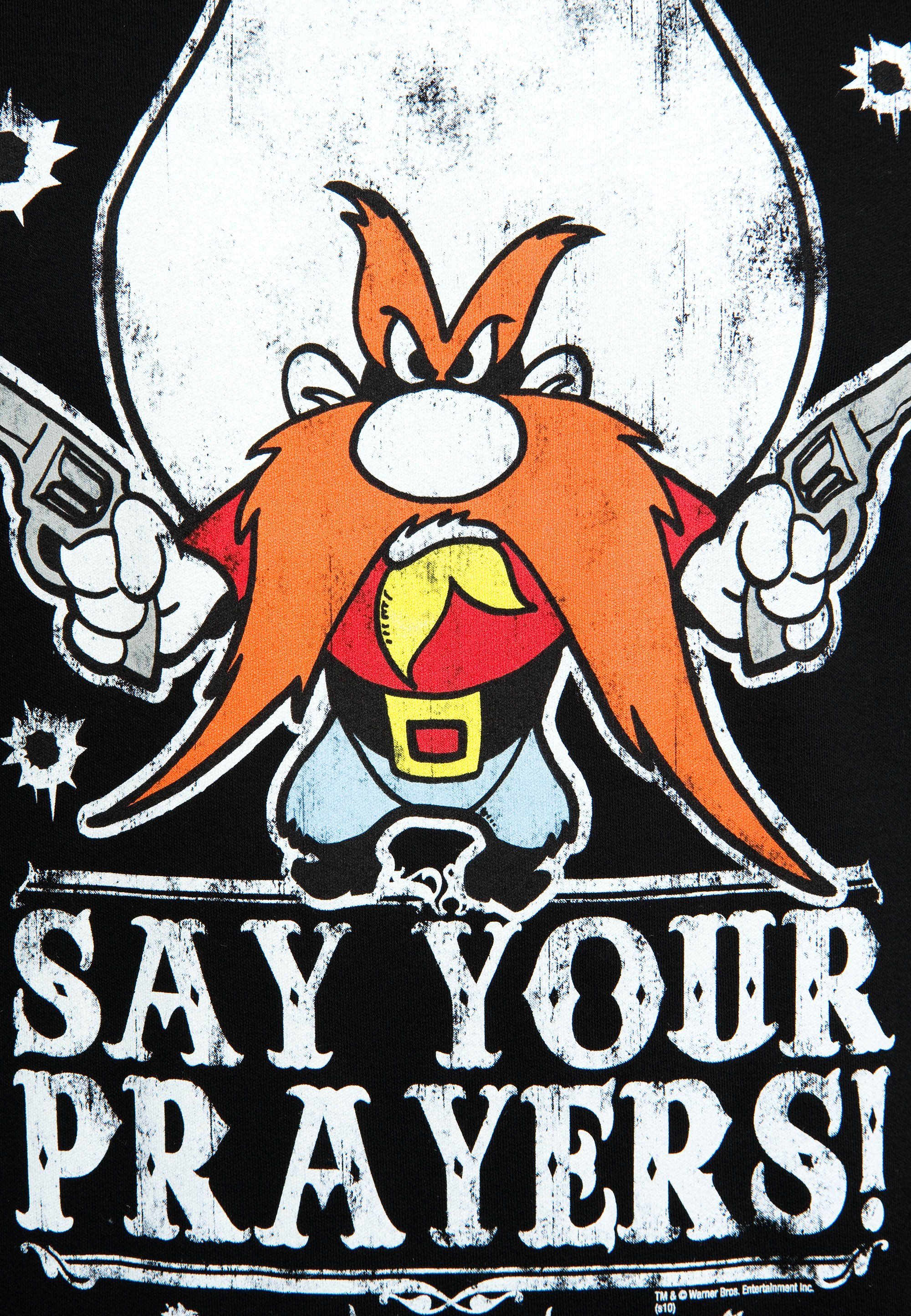 LOGOSHIRT T-Shirt Yosemite coolem Looney Tunes - Retro-Print mit - Prayer