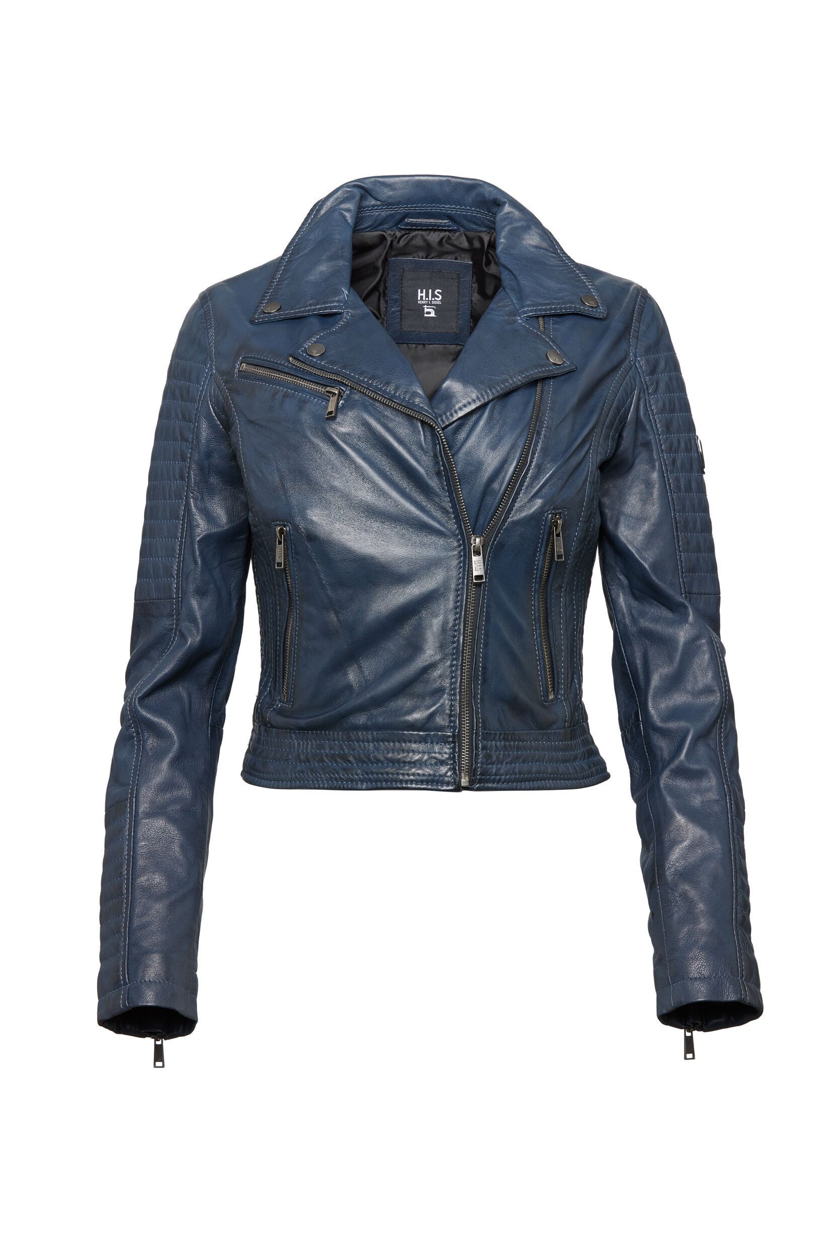 H.I.S Lederjacke (1-St) im Biker-Stil günstig online kaufen