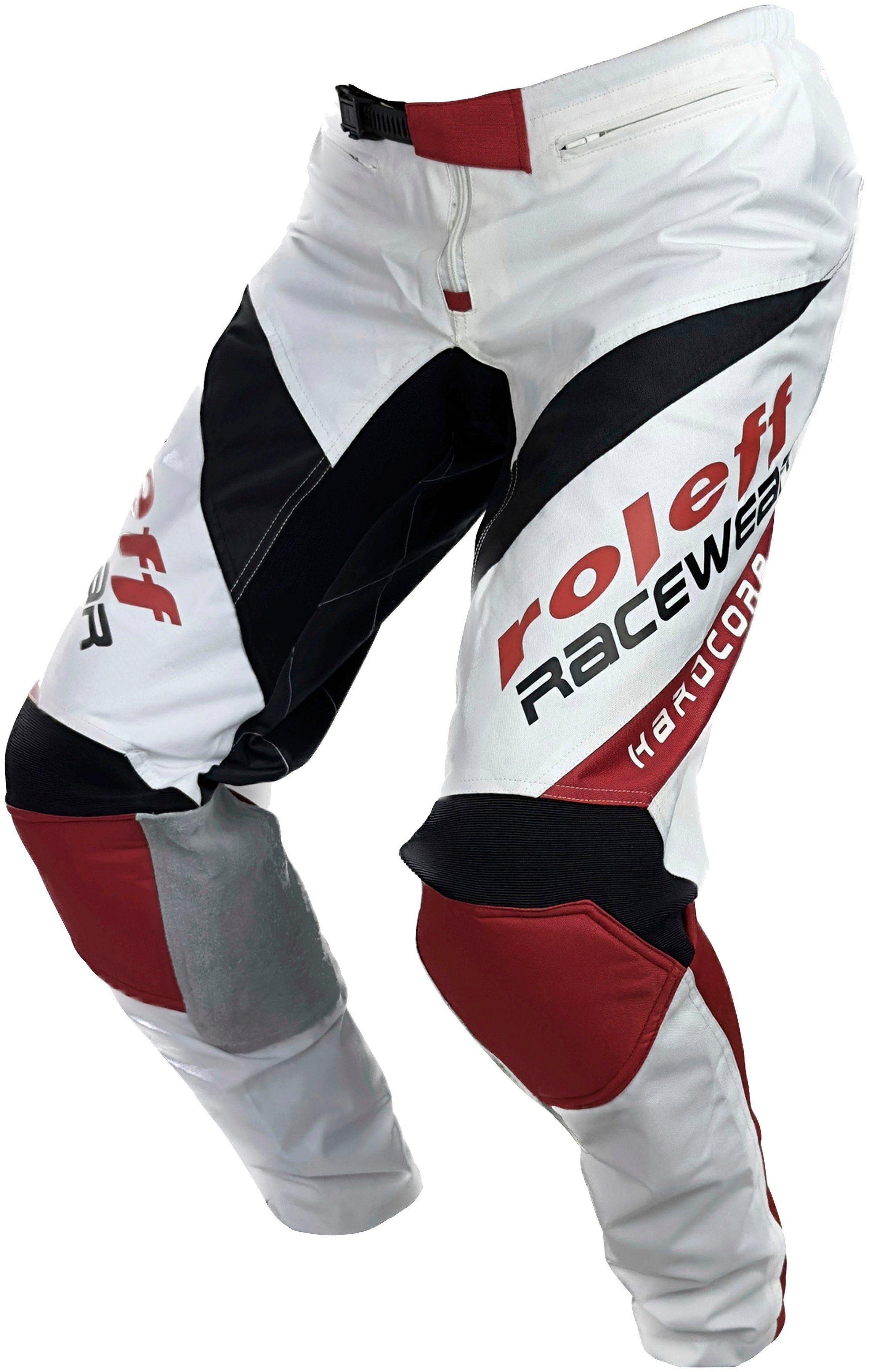 Motorradhose 872 RO Motocross roleff Lederverstärkungen und Stretcheinlagen mit