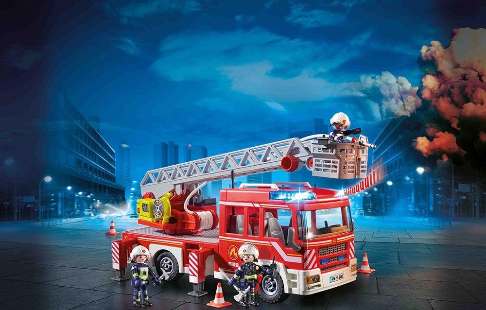 Playmobil® Feuerwehr-Leiterfahrzeug (9463), My Action Heroes Konstruktions-Spielset, Made in Germany