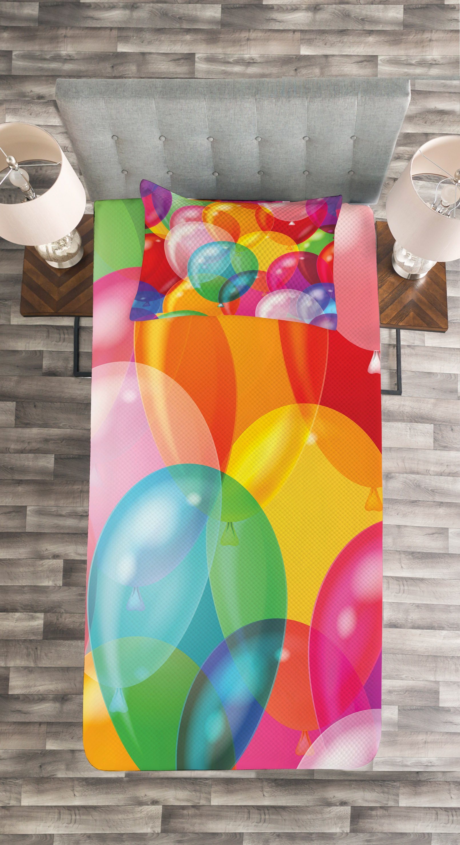 Abakuhaus, Bunt Kissenbezügen mit Luftballons Fun Set Waschbar, Tagesdecke
