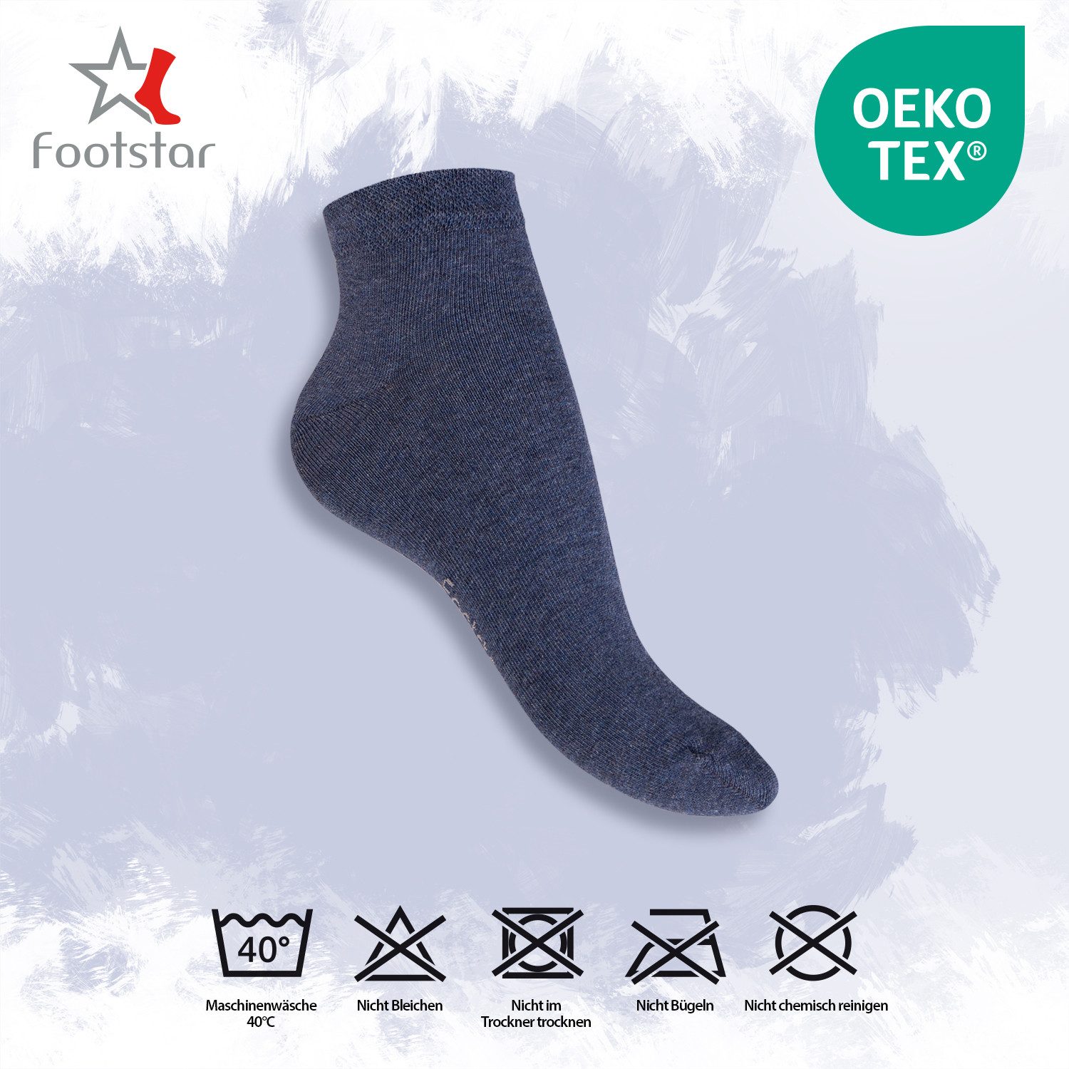 Footstar Kurzsocken EVERYDAY! 10 Paar Quarter Socken Kurzsocken Kurze Baumwoll Socken – Bild 3 von 3