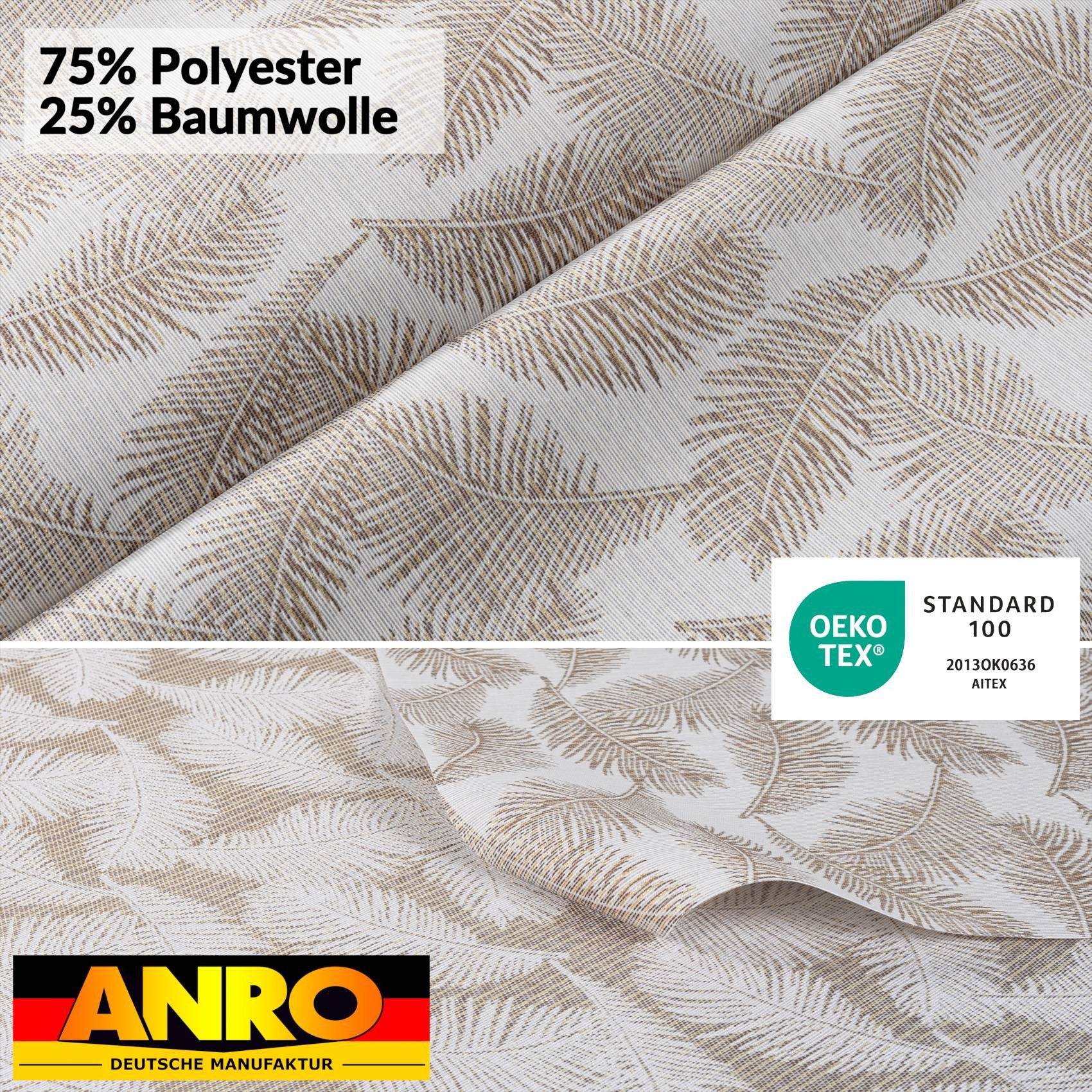 ANRO Tischdecke aus feinem Stoff exklusiv Veredelung Tischtuch Edelmetall Tischwäsche (Einzelstück 1-tlg), Premium TEFLON und 2-Fache Acryl Beschichtung – Bild 5 von 5