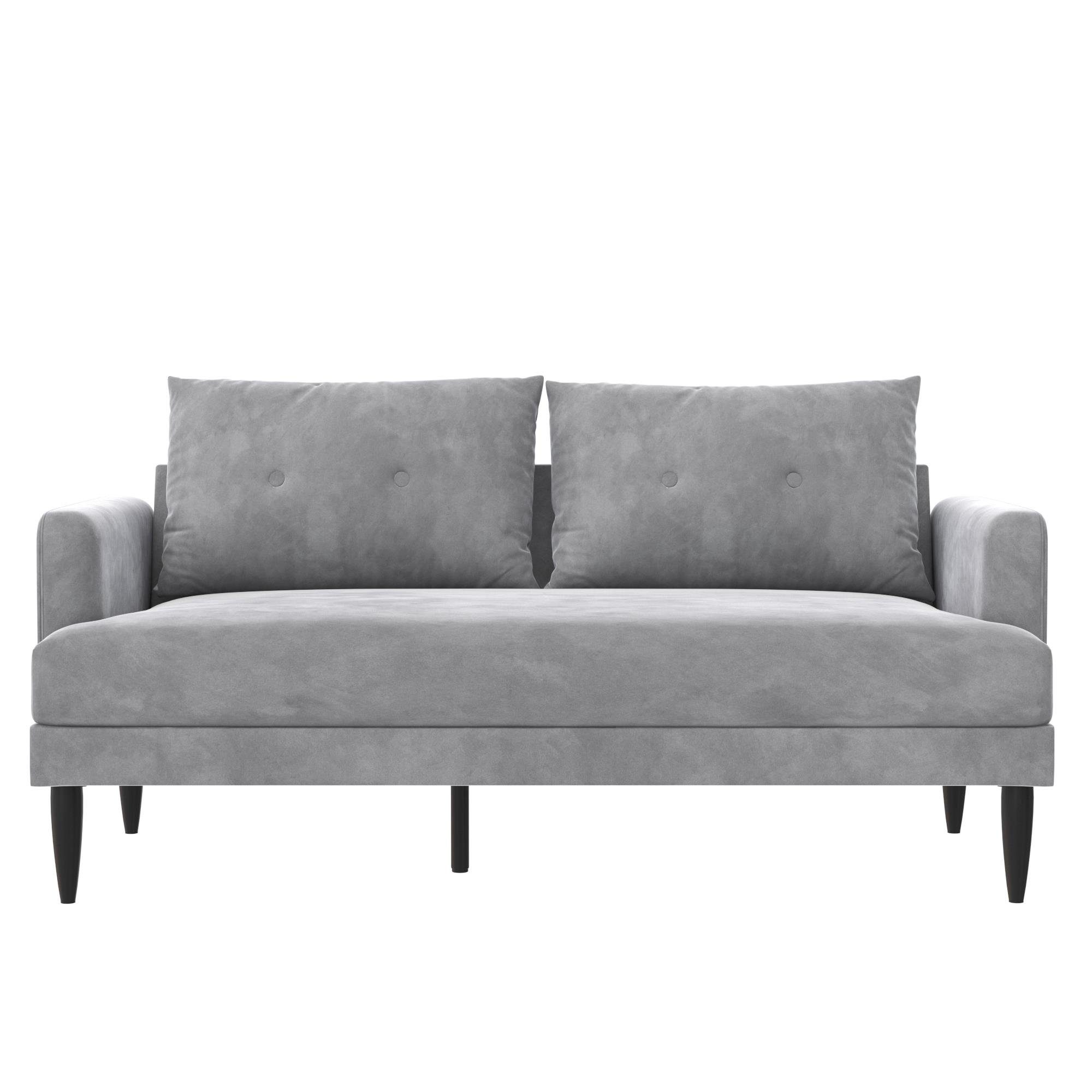 loft24 Sofa Bailey, Couch, 2-Sitzer, in cm Bezug Metallbeine, Länge Samtoptik, 150