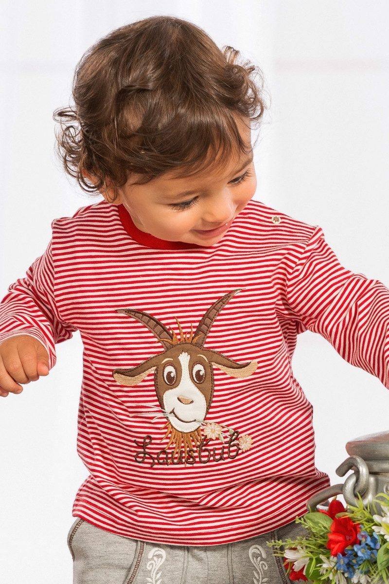 BONDI Trachtenkleid Trachtenshirt Baby/Kleinkind - GEMSE - rot offweiß