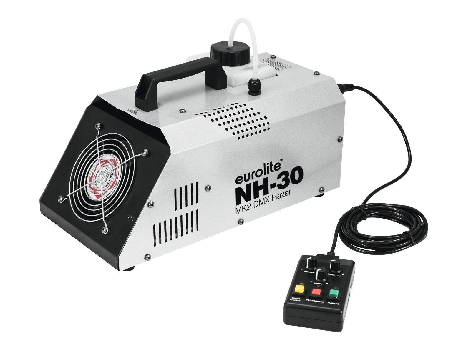 Discolicht NH-30 MKII Dunstnebelmaschine mit Timer, Funkfernsteuerung & DMX