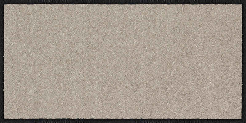 Fußmatte Salonloewe Monochrome UNI SAND Fußmatte Wohnmatte in vielen Größen, Salonloewe, Höhe: 7 mm, In- und Outdoor, waschbar bei 40° Grad und trocknergeeignet