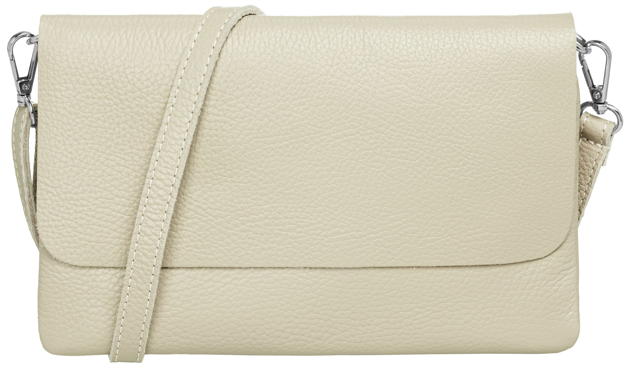 Caspar Clutch Abendtasche Damen Leder Handtasche - CLASSIC LINE - Modell No.835, leicht, elegant & unempfindlich - 100% Echtleder - Handmade in Italy