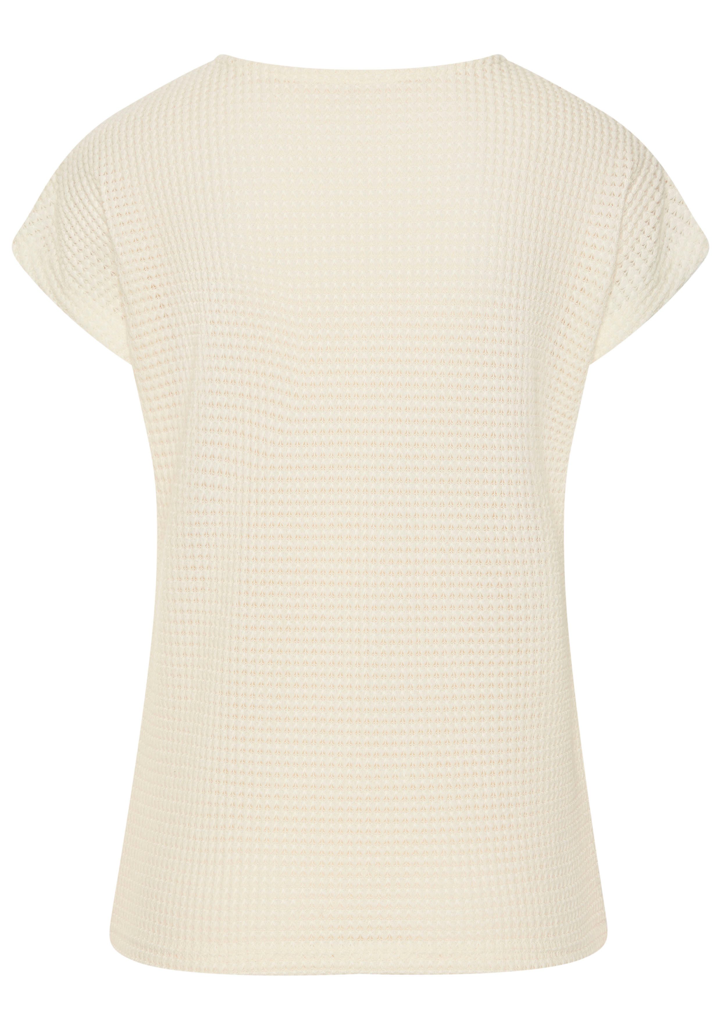 Vivance Kurzarmshirt aus bügelfreiem Waffelstrick