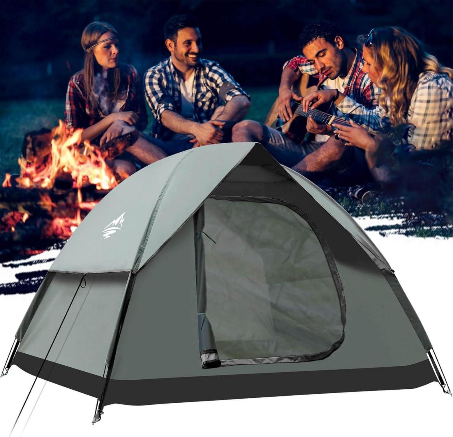 Kuppelzelt Camping Zelt Kuppelzelt 2-3 Personen Familienzelt Wasserdicht