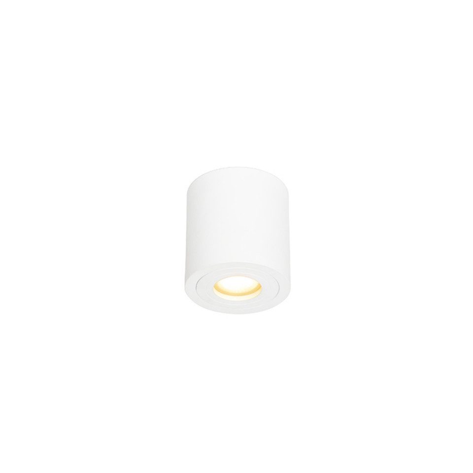 Qazqa LED Aufbaustrahler Capa, ohne Leuchtmittel, Warmweiß, QAZQA Aufbau­spot, gu10, Weiß, Aluminium, Modern
