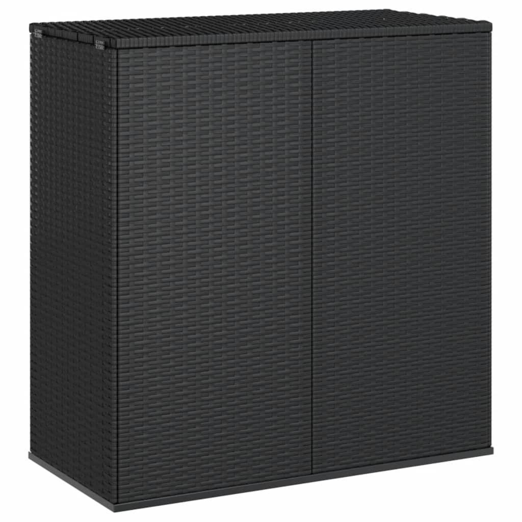 furnicato Gartenbox Schwarz cm Rattan 100x49x103,5 Garten-Kissenbox PE