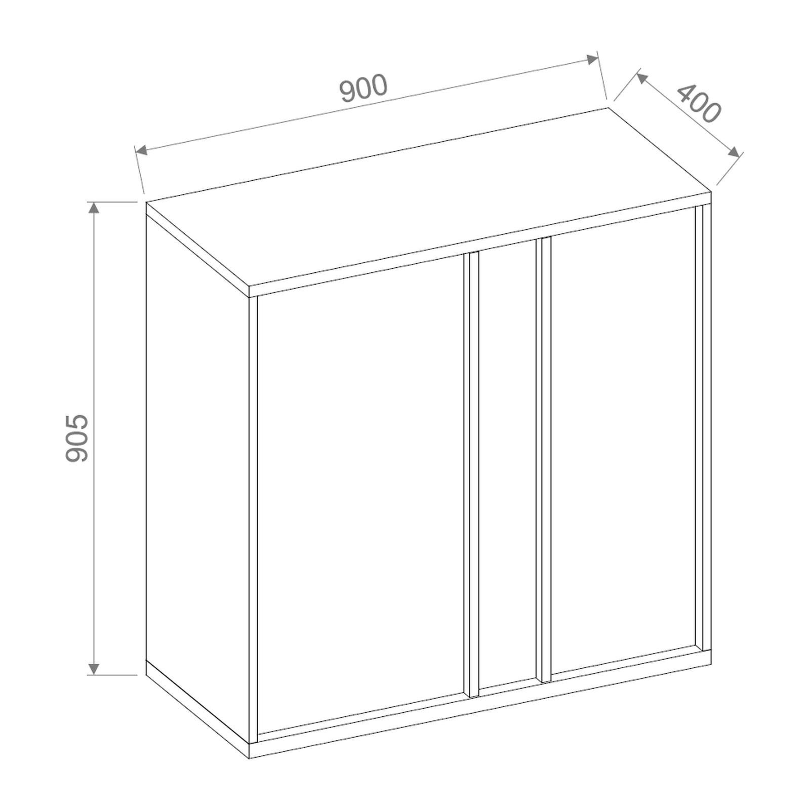 HAUSELEMENT Kommode IMOLA IM-08, Sideboard 2 Türen Mehrzweckschrank