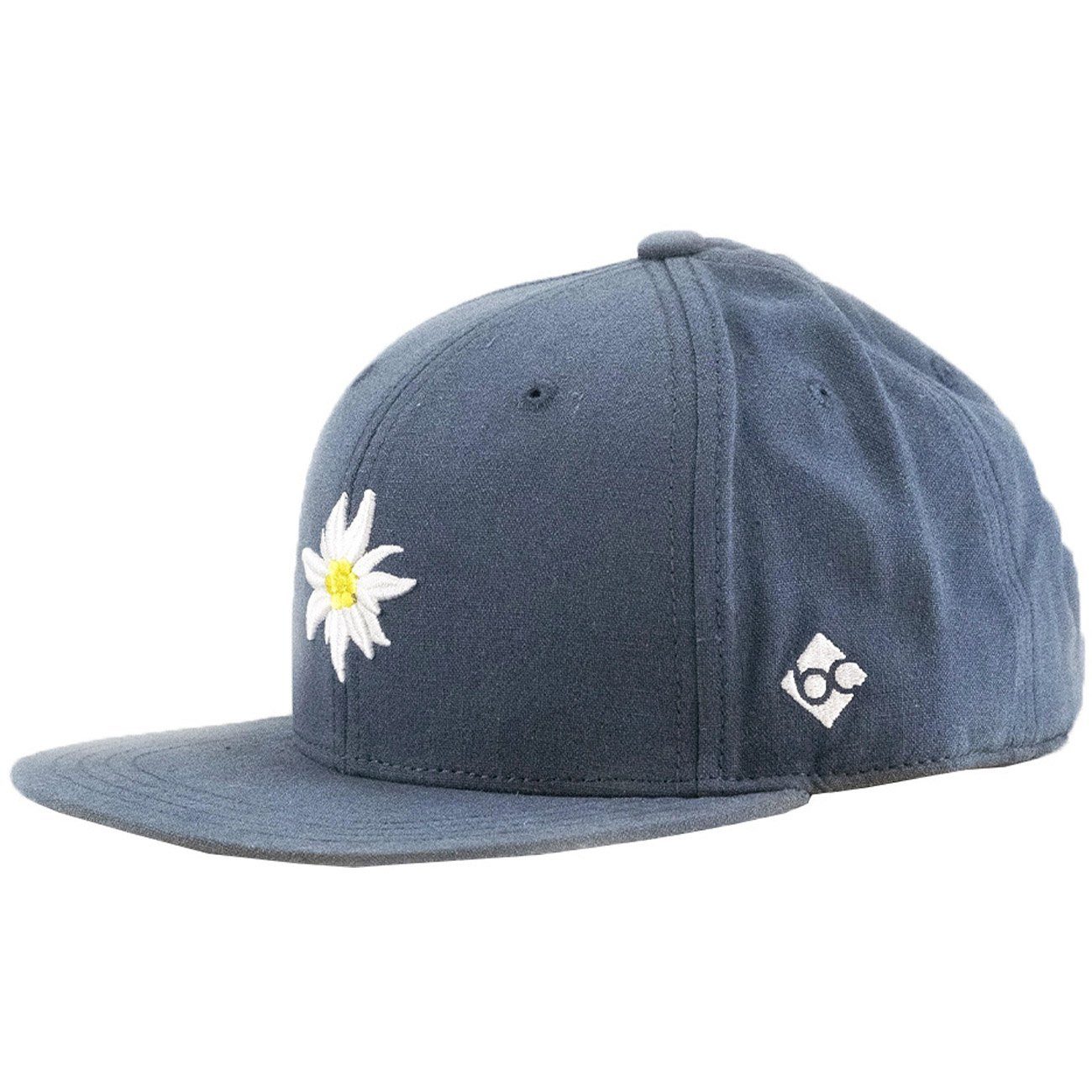 Bavarian Caps Baseball Cap Edelweiß Leinen blau