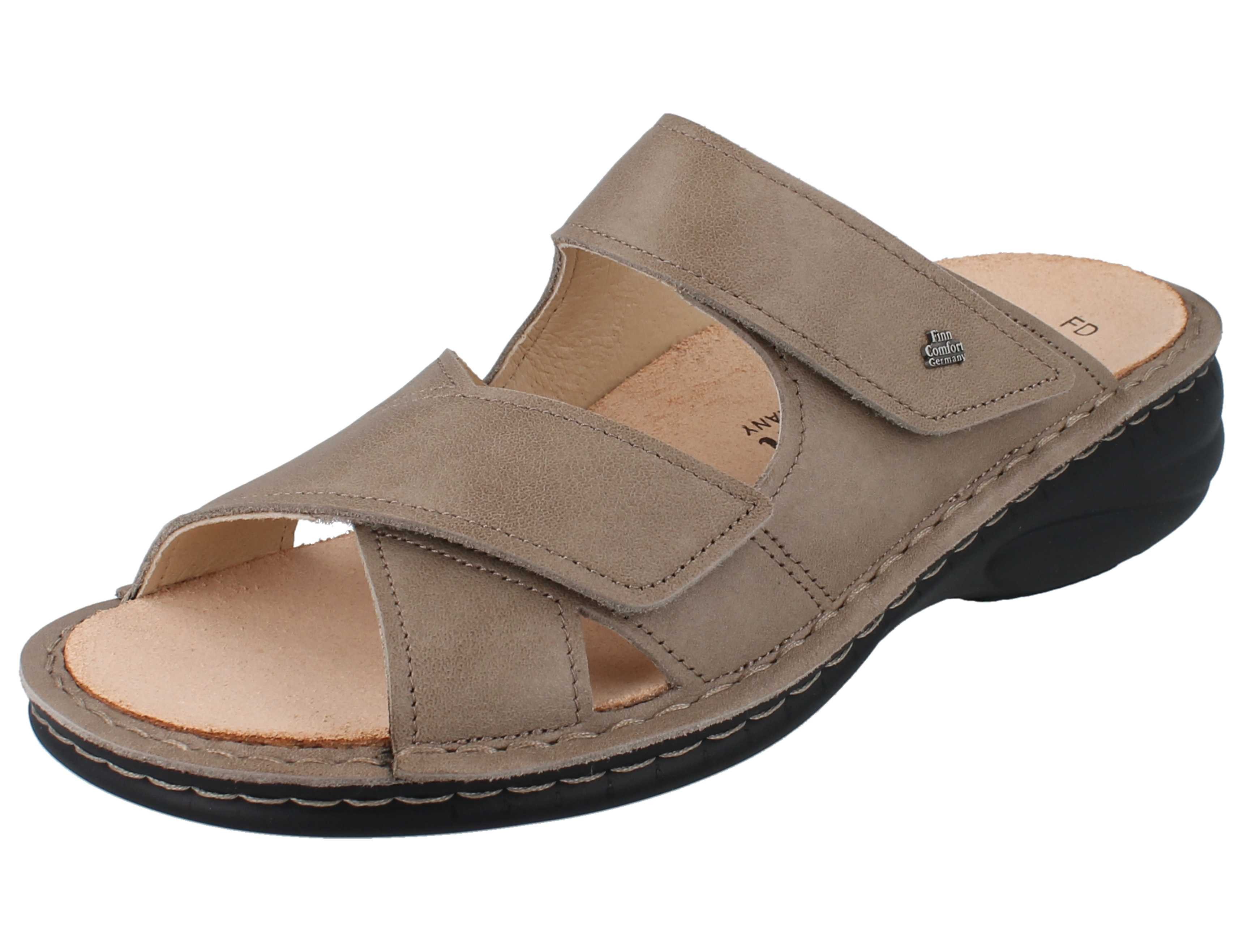 Finn Comfort FINN COMFORT Melrose Damen Pantoletten beige Glattleder - Größe: 38 Pantolette
