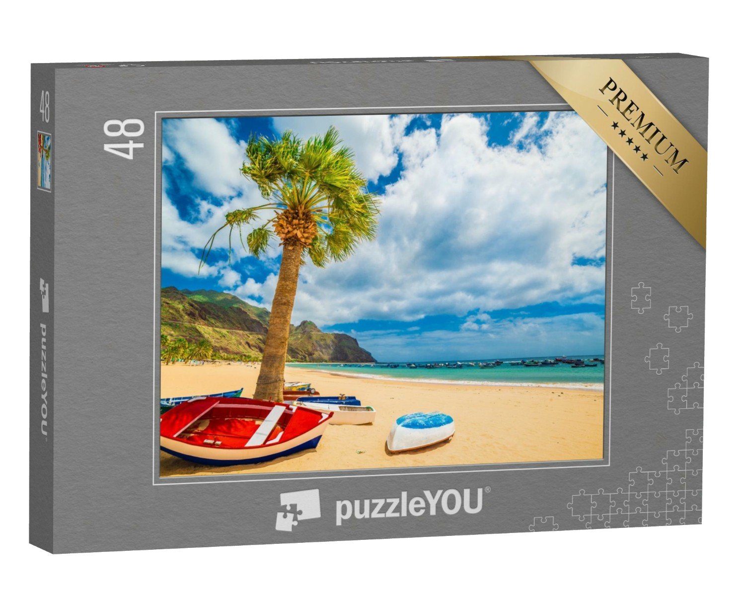 puzzleYOU Puzzle Strand in Teneriffa, Kanarische Inseln, Spanien, 48  Puzzleteile, puzzleYOU-Kollektionen Strand, Sommer, Teneriffa, Strand & Meer