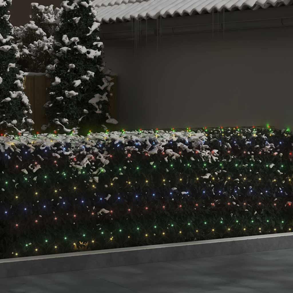 vidaXL Lichterschlauch Weihnachts-Lichternetz Mehrfarbig 3x3 m 306 LEDs Indoor Outdoor