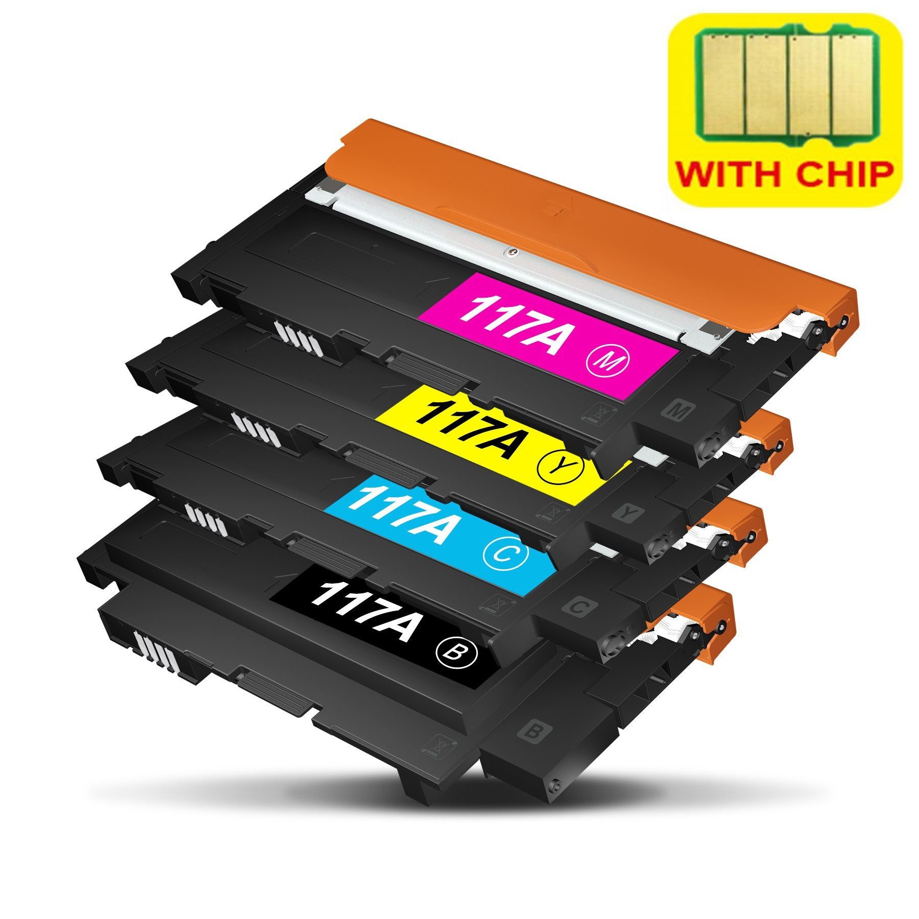 Toner Kingdom Tonerpatrone 4er-Pack Kompatibel für HP 117 117A, (W2070A W2071A W2072A W2073A), Color Laser 150a 150w 150nw MFP 178nwg 178nw 179fwg 179fnw Drucker