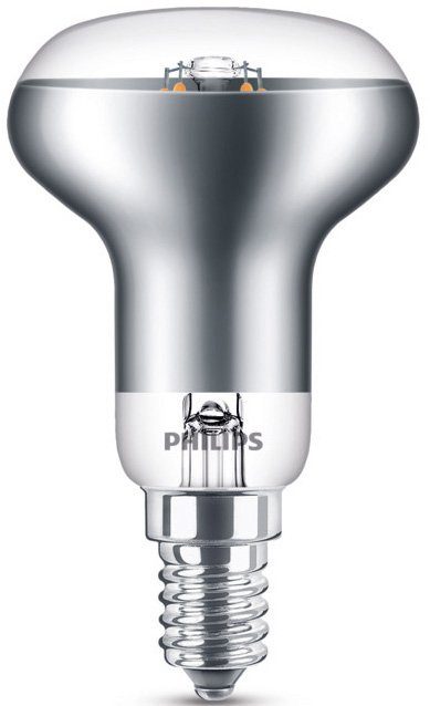 Philips Reflektor LED-Leuchtmittel, E14, Warmweiß, LED 40W E14 Warmweiß  210lm Silber 2erPack
