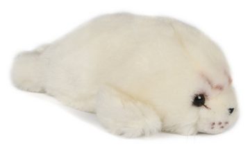 Uni-Toys Kuscheltier Seehund weiß - verschiedene Größen - Plüsch-Robbe - Plüschtier, zu 100 % recyceltes Füllmaterial