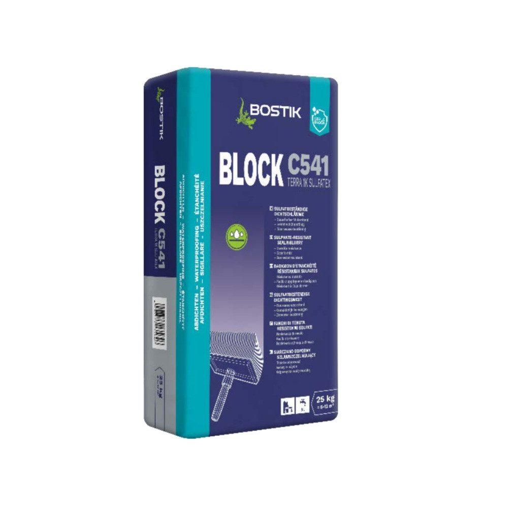 BOSTIK Spachtelmasse Bostik Block C541 Terra 1K Sulfatex 25kg Sack Dichtschlämme, frostunempfindlich