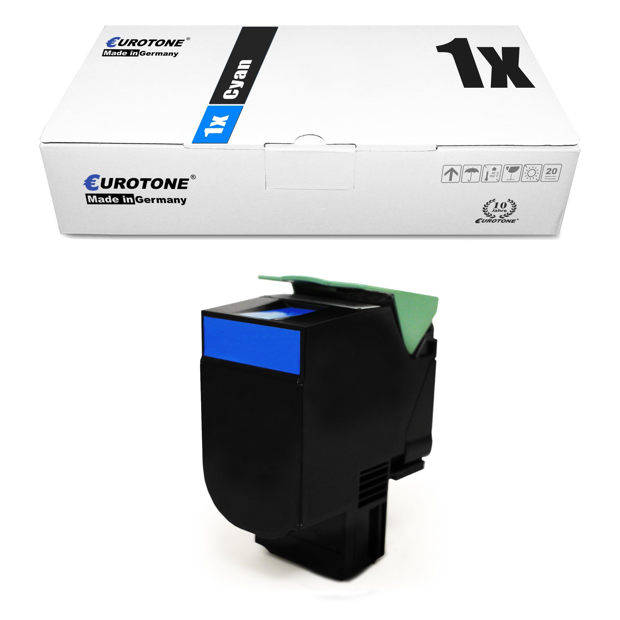 Eurotone Tonerkartusche Toner ersetzt Lexmark 71B0H20 Cyan