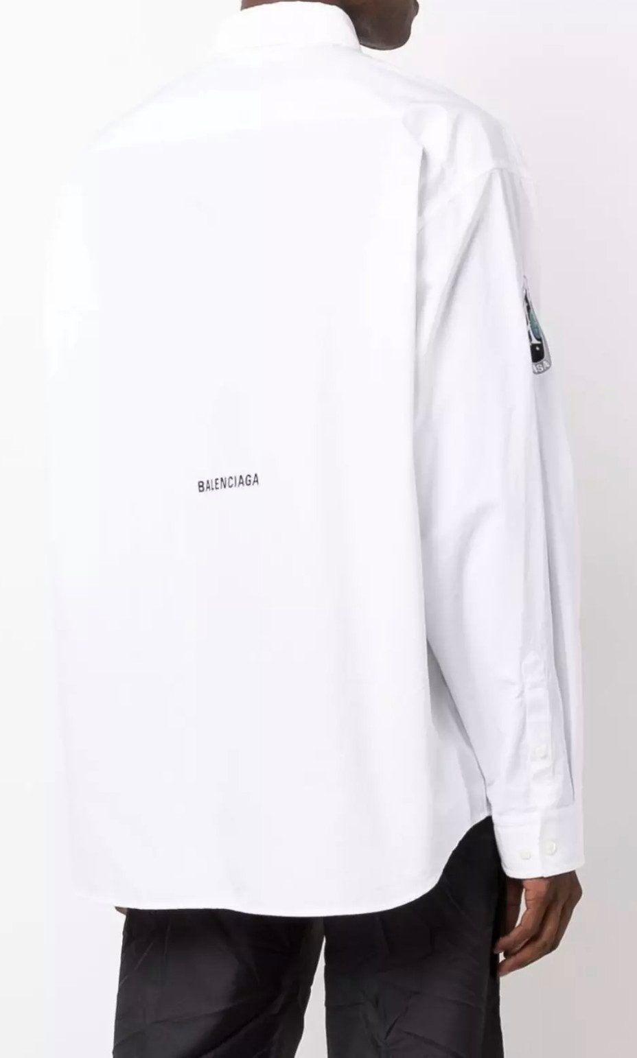 Balenciaga Langarmhemd NASA Space Shuttle Oversized Limited Hemd Unisex mit Stick-Patches Vier große, aufgestickte Patches: