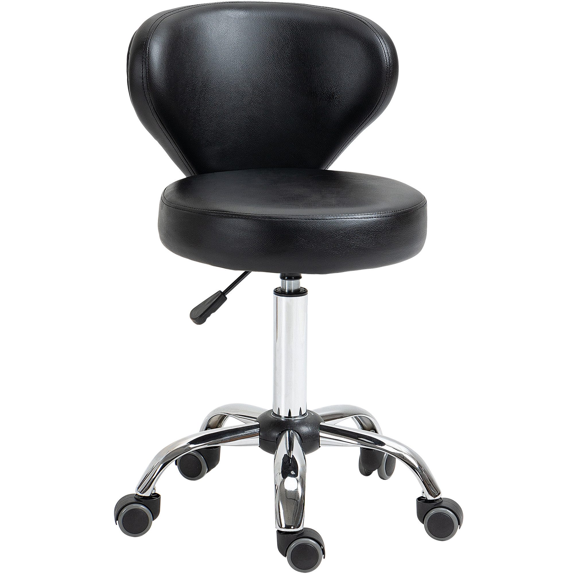 HOMCOM Rollsitz Rollhocker höhenverstellbar Salon Hocker günstig online kaufen