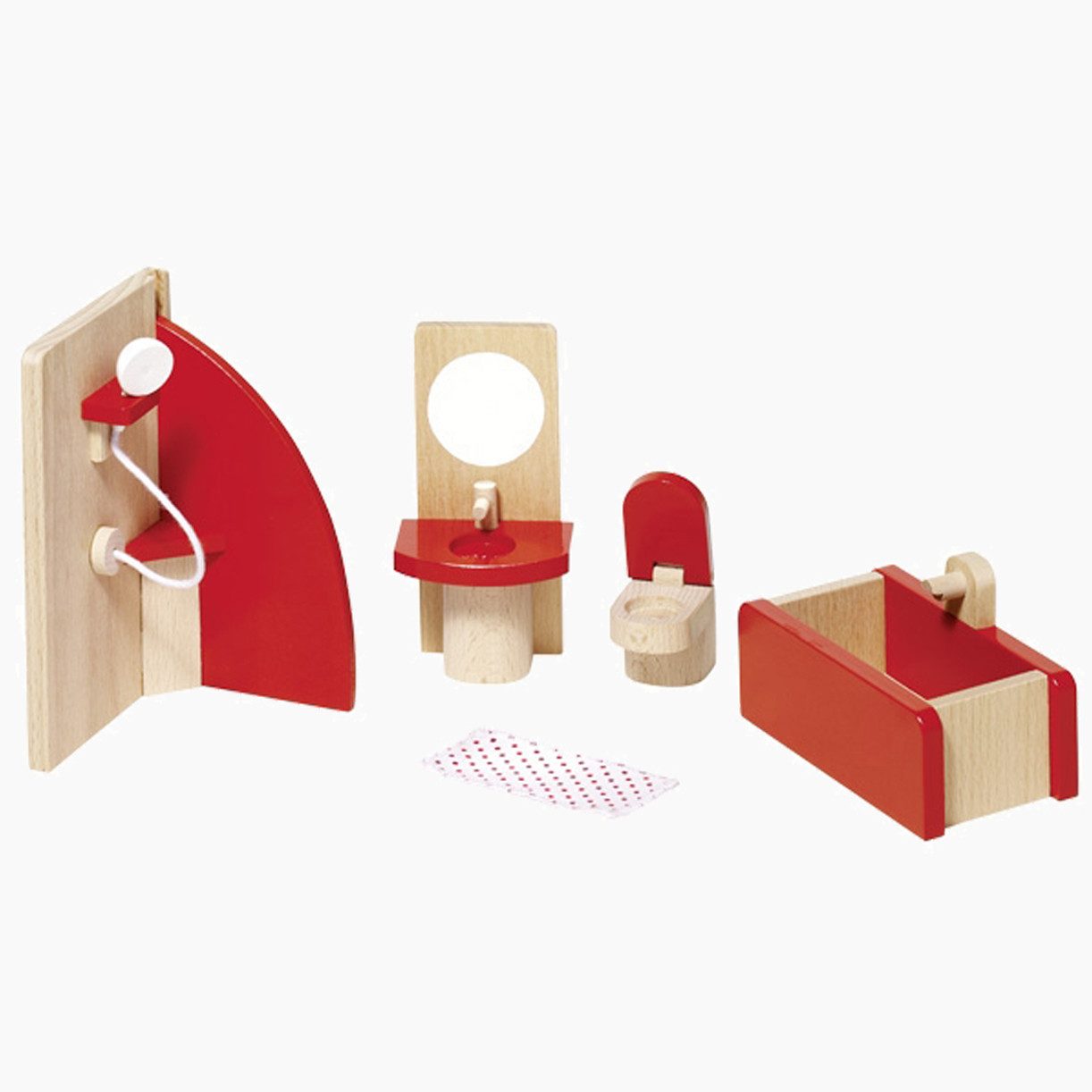 goki Puppenhausmöbel Puppenmöbel Badezimmer, goki basic. (packung, 5tlg., spar set), passen perfekt zu jedem Puppenhaus.