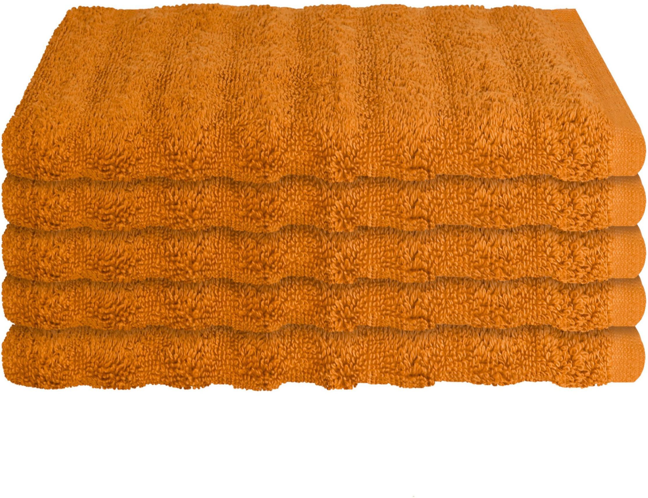 Schiesser Gästehandtücher Neapel aus 100% Baumwolle mit eleganter Hoch-Tief-Optik, Frottier (5-St), OEKO-TEX® MADE IN GREEN