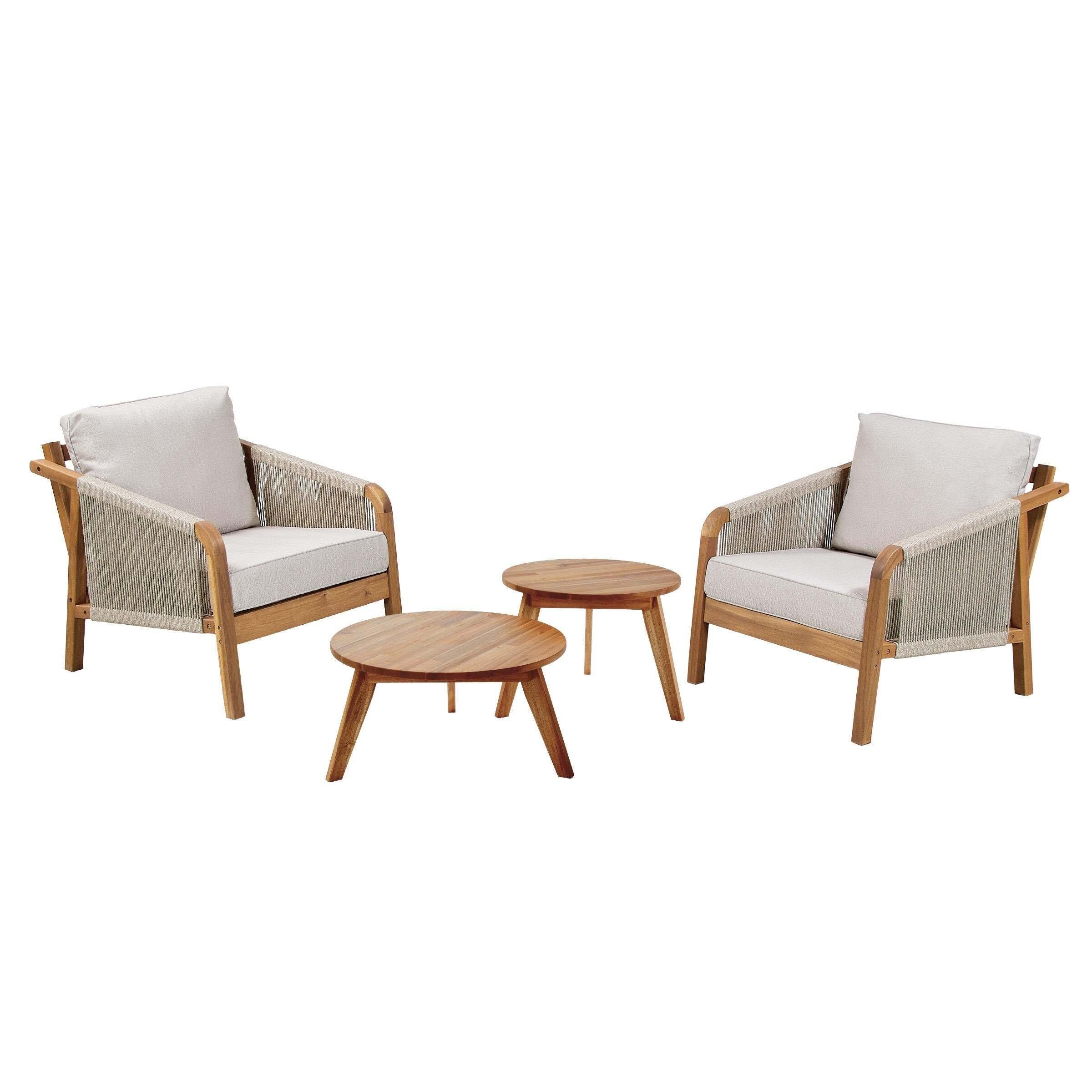 BUTLERS Balkonset ROPE ISLAND Loungeset 4tlg.