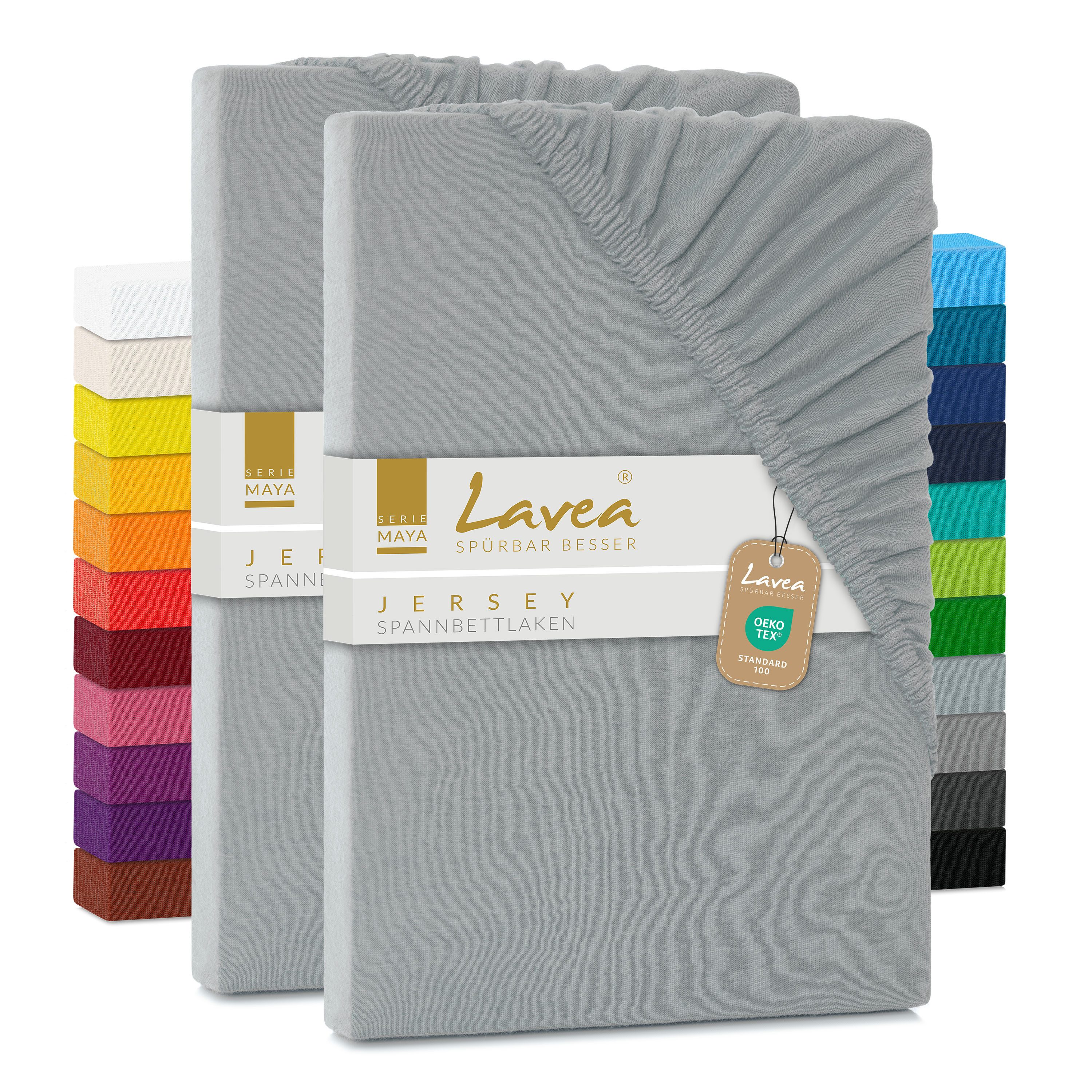 Lavea Spannbettlaken Maya, in Gr. 60x140, 90x200, 120x200, 140x200, 180x200 günstig online kaufen