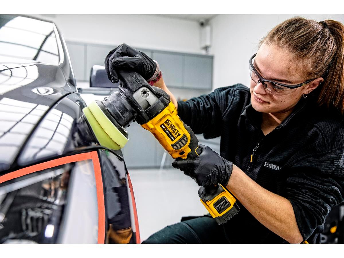 DeWalt Exzenter Poliermaschine 18 V, Basisv., 2000 min. U/min, 5500 max. U/min, Ø 125 mm, Klettfix-System, ohne Akku und Ladegerät
