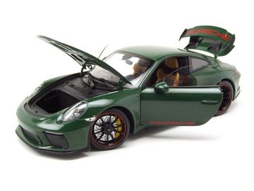 Minichamps Modellauto Porsche 911 (991) GT3 2018 dunkelgrün Modellauto 1:18 Minichamps, Maßstab 1:18