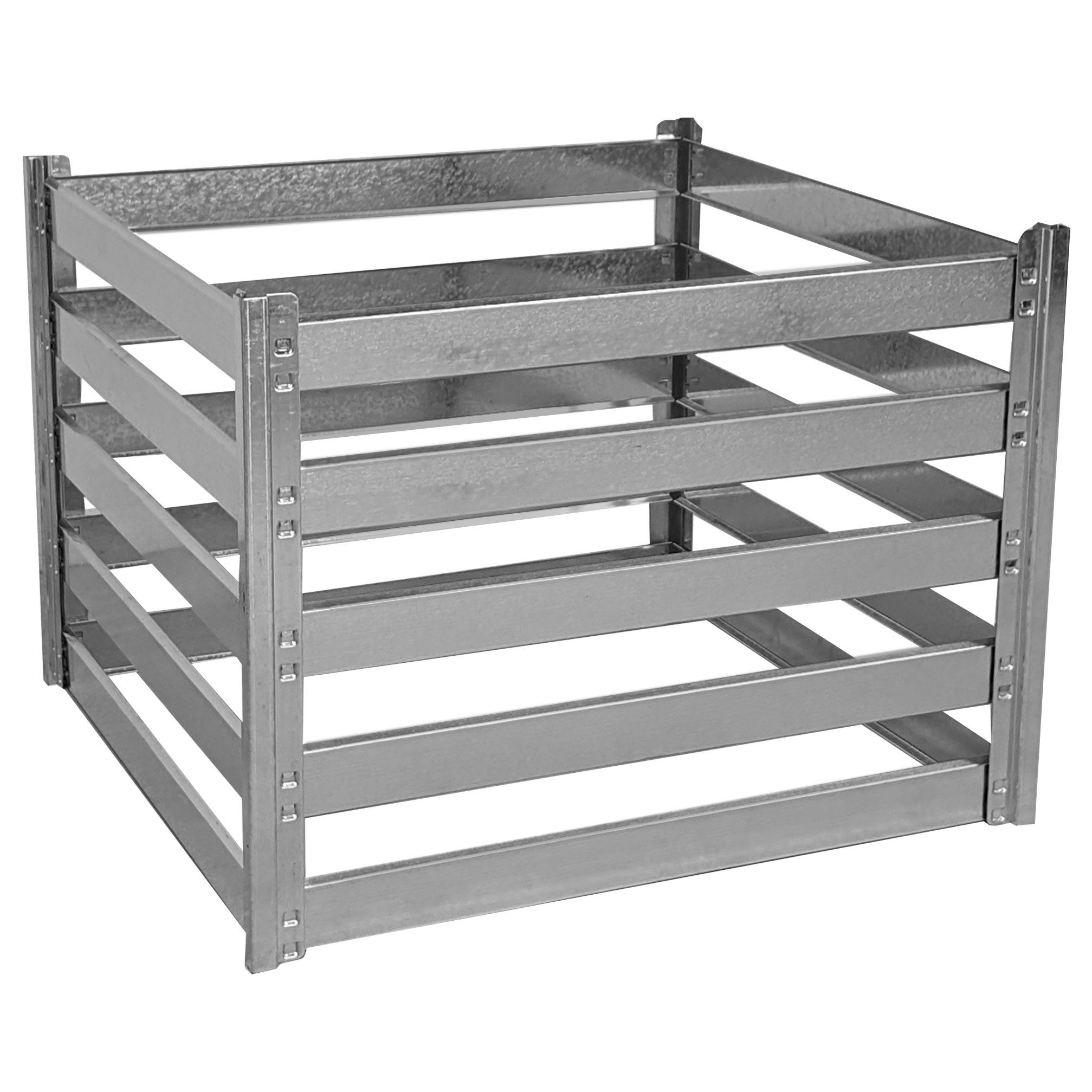 Gartenpflege-Set osoltus Metall Komposter verzinkt 93 x 93 x 70cm / 550 Liter