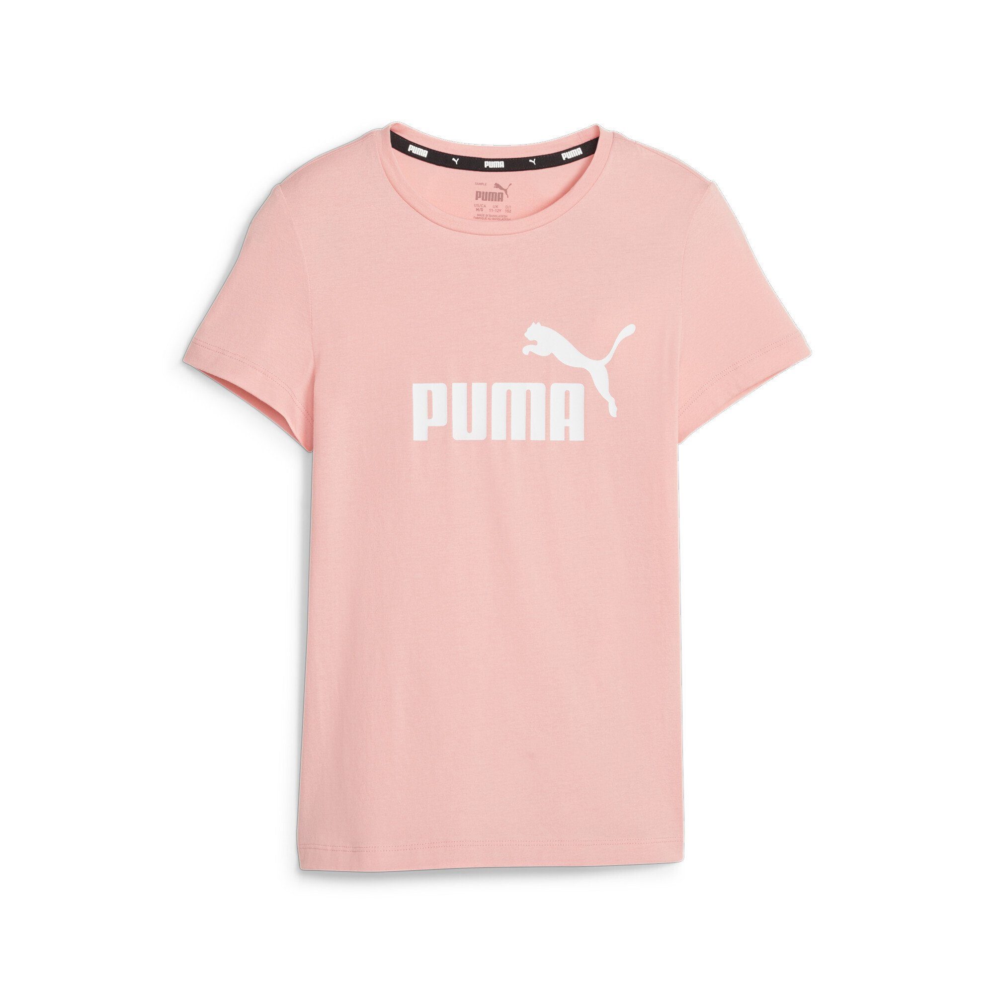 Logo Peach Smoothie Mädchen T-Shirt mit PUMA Pink T-Shirt Essentials