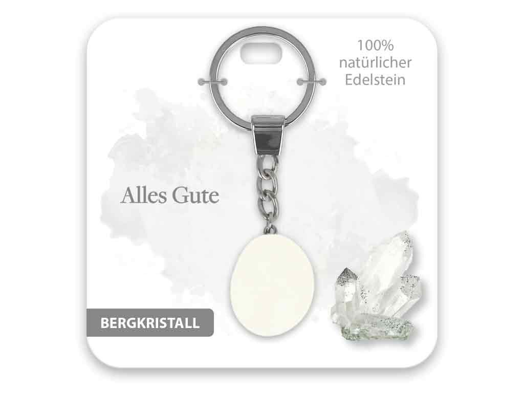 Schlüsselanhänger Set BB Klostermann Edelstein Schlüsselanhänger Bergkristall Alles Gute