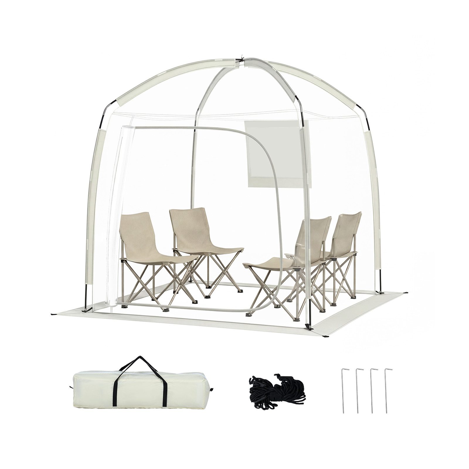 COSTWAY Kuppelzelt, Personen: 4, Bubble Zelt wasserdicht, Gartenzelt
